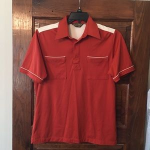 Vintage Medium Orangish color Sears collared t!!!